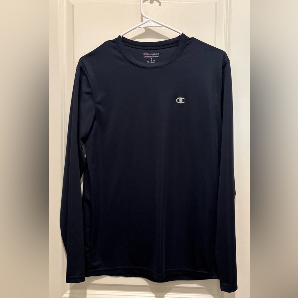 Navy Champion Long Sleeve Shirt